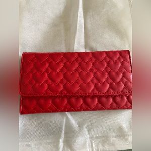JC Fashion Red Faux Leather Long Wallet